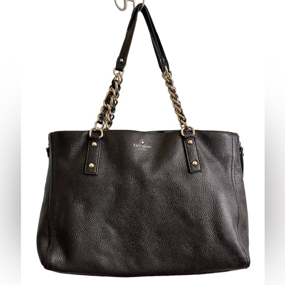 kate spade Bags Kate Spade Andee Chain Tote Bag Black Leather
